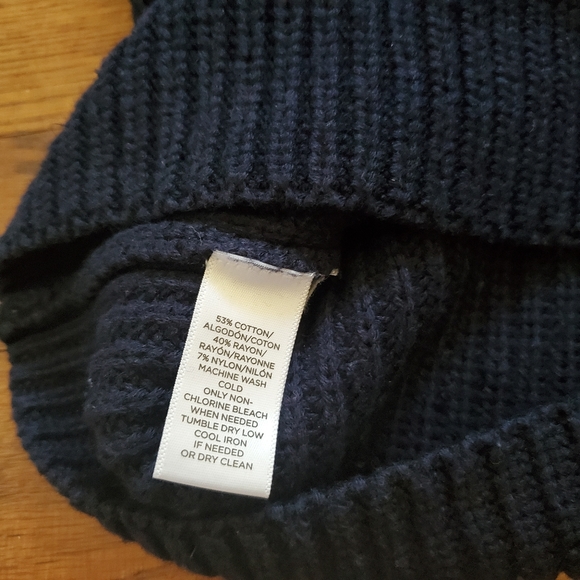 Ann Taylor Loft Navy Blue Chunky Knit Pullovers Sweater Size XS - Picture 4 of 7